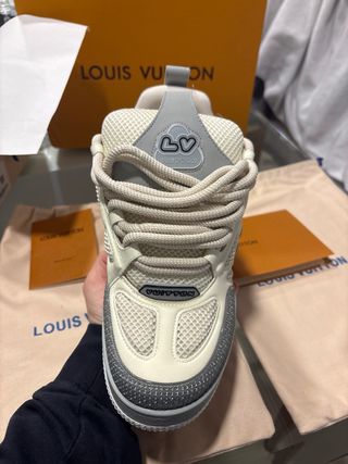 Louis Vuitton Skate Grigie Bianche Taglia 43