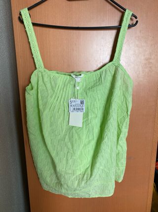 Camiseta tirantes verde/amarillo lima Springfield