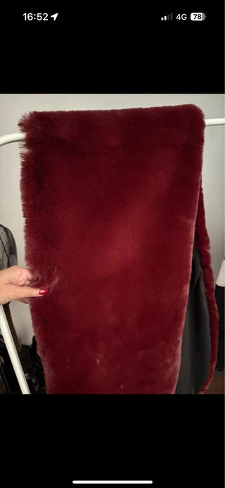 Estola Pelo Corto Burdeos BEAUTELICATE nuevo con e