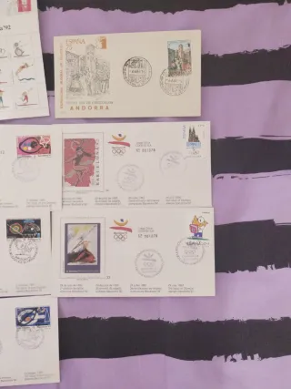 Sellos Colección Barcelona 92 y Andorra.
