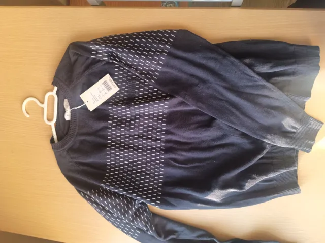 Jersey hombre azul y blanco