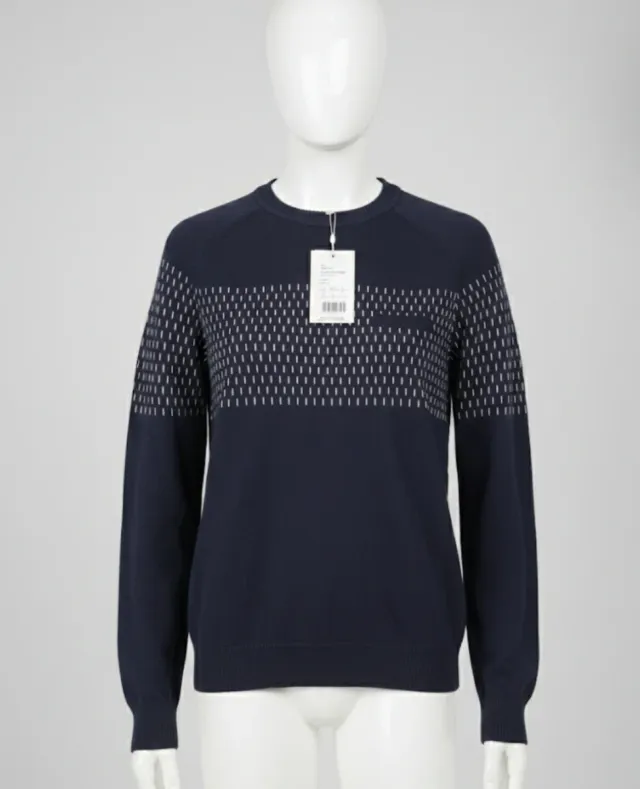 Jersey hombre azul y blanco