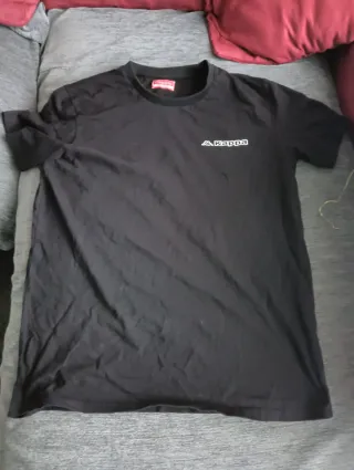 Camiseta Kappa Negra Manga Corta