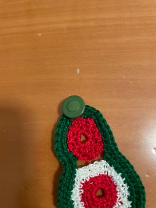 Bracciale uncinetto cotone rosso e bianco