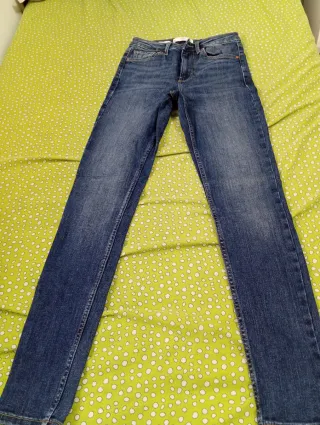 Pantalón vaquero mujer Mango azul