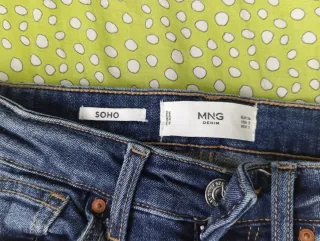 Pantalón vaquero mujer Mango azul