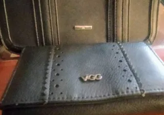 Bolso bandolera y cartera VGG negro