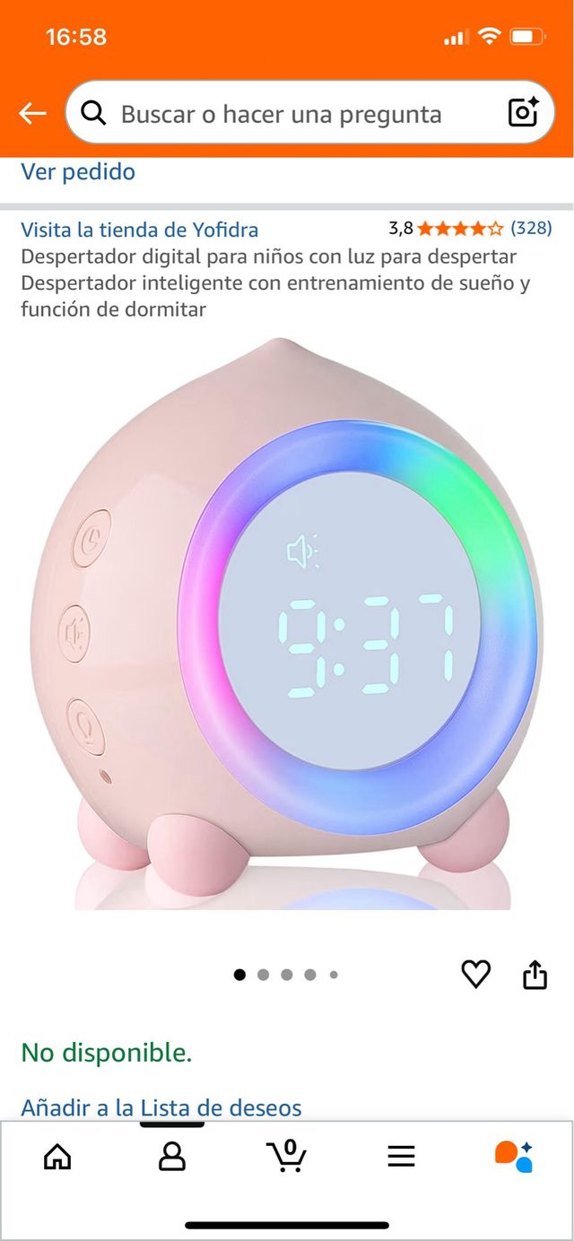 Despertador infantil luz Yofidra