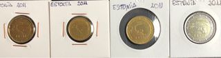 Serie incompleta de Monedas de Estonia 2011