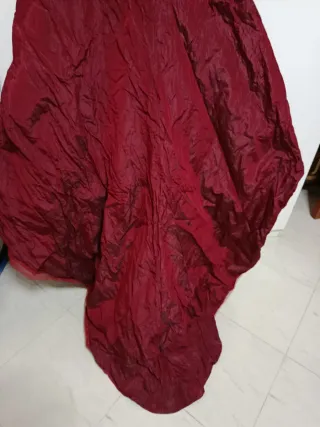 Gonnellone Raso e Merletto Rosso