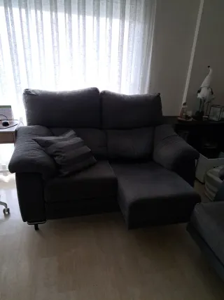 Sofá 2 plazas extraíble gris