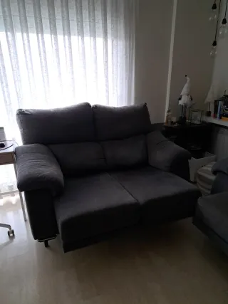 Sofá 2 plazas extraíble gris