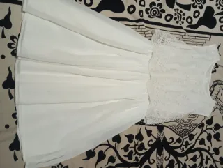 Vestido blanco encaje talla 16 años 162cm