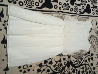 Vestido blanco encaje talla 16 años 162cm