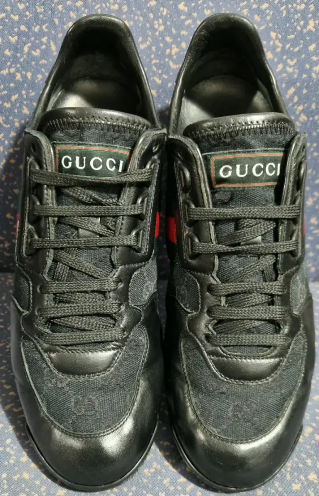 Zapatilla Deportiva Gucci Ace Holograma Web Piel.