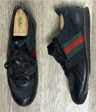 Zapatilla Deportiva Gucci Ace Holograma Web Piel.