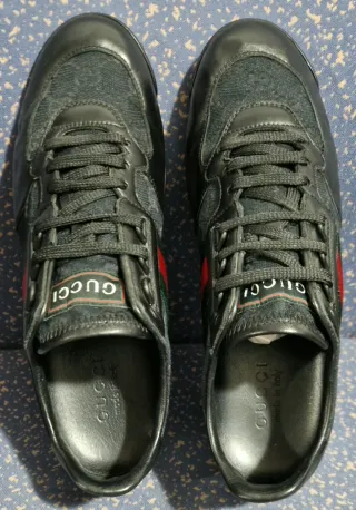 Zapatilla Deportiva Gucci Ace Holograma Web Piel.