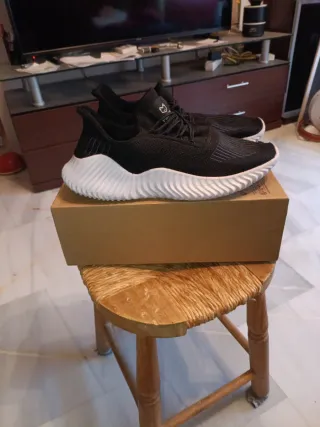 Zapatillas Hombre Moda Negras Blancas