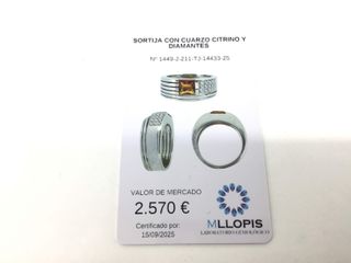 anillo oro 18k con piedra