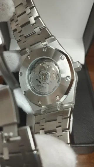 Reloj Seiko Mod AP Royal-Oak Black Skeleton - NH70