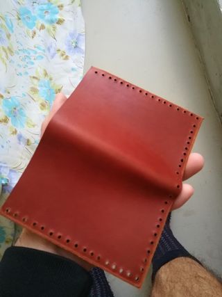 Cartera de cuero artesana