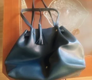 Bolso W tipo saco azul marino