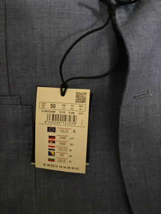 Chaqueta de lino azul