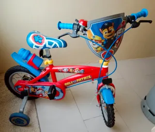 Bici 14" Patrulla Canina + accesorios de seguridad