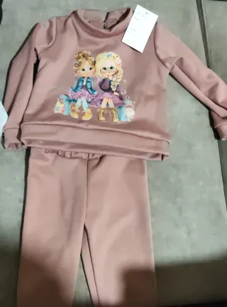 Conjunto chándal niña rosa de 36 meses