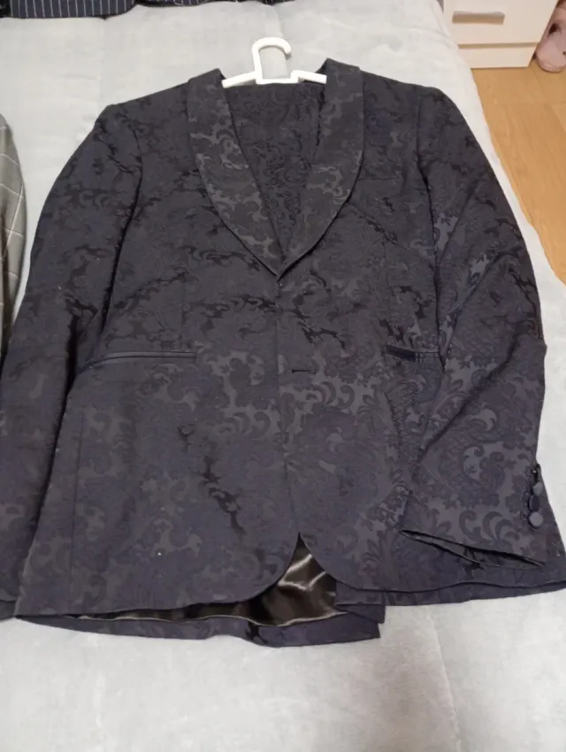 Traje Zara Gris Cuadros