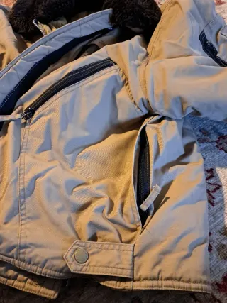 Cazadora piloto Schott Beige Negra Talla L