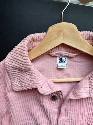 Camisa de pana, rosa, talla S