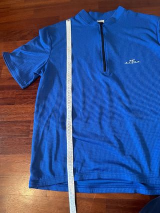 Maglietta ciclismo Decathlon blu XL
