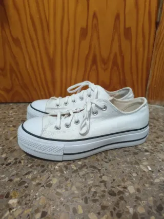 Converse All Star Plataforma Blancas