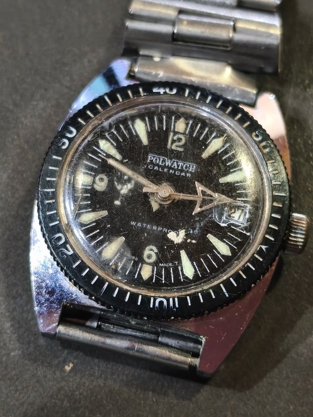 Antico Orologio POLWATCH CALENDAR a trazione manuale