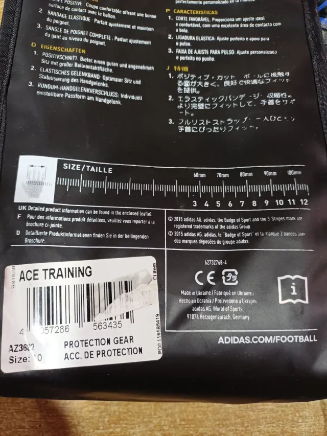 Guanti portiere Adidas misura 10