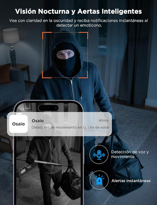 Cámara Vigilancia WiFi Interior 1080P Visión Noctu