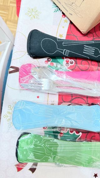 Juego de Cubiertos Camping Completo. 4 personas