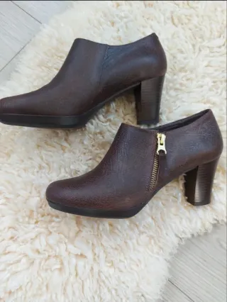 Talla 37 Botines Piel Marrón Giko