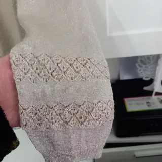 Cardigan donna elegante con effetto brillantini