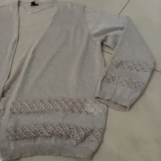 Cardigan donna elegante con effetto brillantini