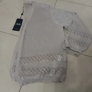 Cardigan donna elegante con effetto brillantini