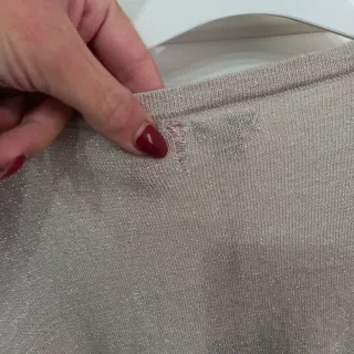 Cardigan donna elegante con effetto brillantini