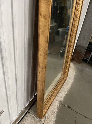 Espejo antiguo madera con pan de oro restaurado