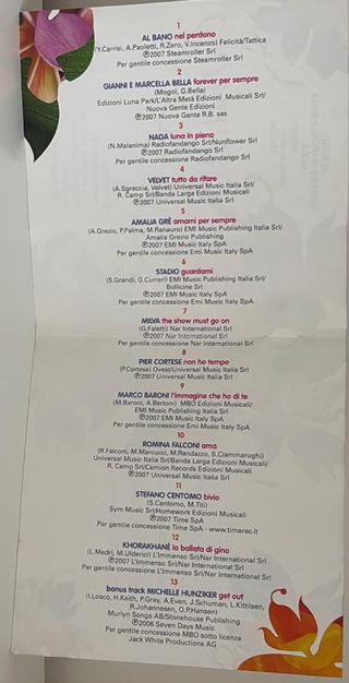 Sanremo 2007 Compilation CD