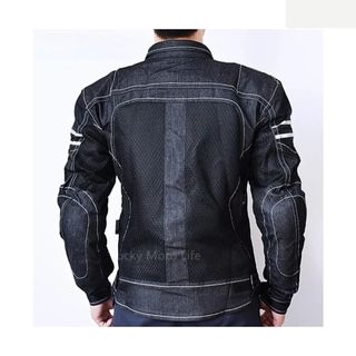 Chaqueta Abrigo Motociclista Hombre. Negro