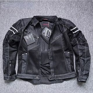 Chaqueta Abrigo Motociclista Hombre. Negro