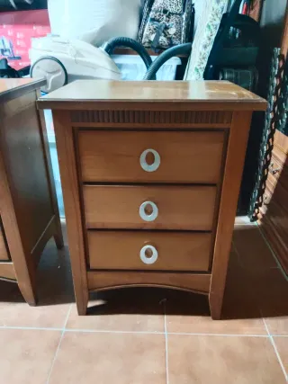 2 Mesitas de Noche Madera Pino