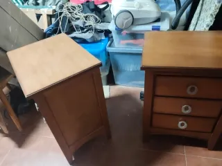 2 Mesitas de Noche Madera Pino