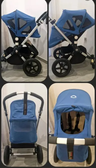 Capota Bugaboo Azul y colchoneta